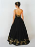Black Polynaise haute couture.