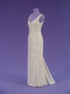 Pearl Embroidered Silk Gown