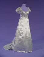 Eau de Nil satin and lace Gown