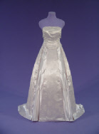 Pink Satin and Pearls Gown